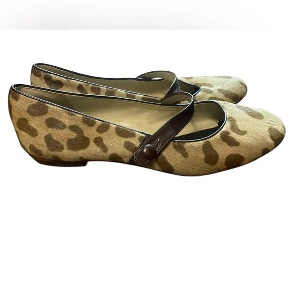 Kate Spade Flats Size 9½ Leopard Print Mary Jane Rounded Toe Chic - Picture 3 of 11
